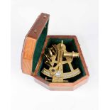 Calvin & HughesCalvin & Hughes, sextant polished brass with chromed dial adjustable, dated London