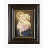 Italian artist around 1900Italian artist around 1900, the Kiss oil on canvas framedpainting45x29 cm