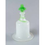 Apothecary glassApothecary glass, in bell shape with long neck and plug finial decorated with