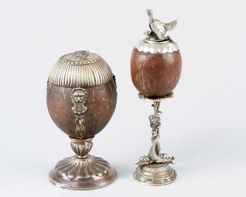 Coconut,Silver, Goblet collectionCoconut,silver goblet collection, comprising six goblets with - Image 2 of 3