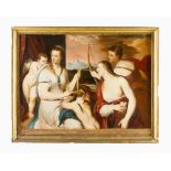 Italian school 18.th century Italian school 18.th century, Diana and Amor oil on canvas framed