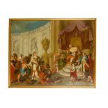 Italian Artist 18. century Italian Artist 18. century, King Salomon and the Queen of Saba with court