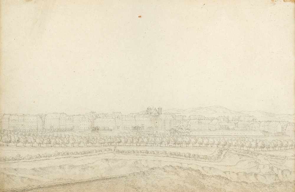 Vienna 1815,monogrammed ASVienna 1815, double drawing with view from the Glacis to Vienna - Image 3 of 3