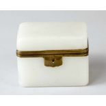 Biedermeier Sugar BoxBiedermeier Sugar Box, rectangular shape with lid and gilted bronze border