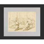 Italian school 17.th centuryItalian school 17.th century, the judgement of Salomon black chalk on