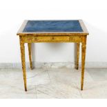 Venetian Games TableVenetian games table, quadratic form on four long legs one drawer and one board,