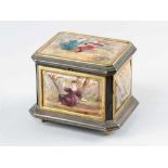 French enamel BoxFrench enamel box, rectangular shape with stepped borders iron mantle with five