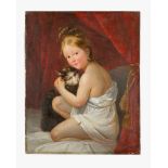 Marie Eleonore Godefroy(1778-1849)Marie Eleonore Godefroy(1778-1849)-attributed, girl with cat oil