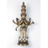 AvalokiteshvaraAvalokiteshvara, in standing position with six hands and eleven heads crowns and