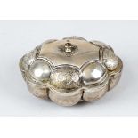 German silver BoxGerman silver box, with out-bowed cup in oval shape on central feet inside partly
