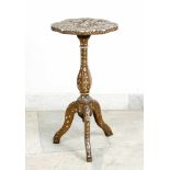 Syrian TableSyrian table, on three curved legs with central out-bowed column and waved top rich