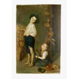 Carl Ernst von Stetten (1857-1942)Carl Ernst von Stetten (1857-1942), two country Children with corn