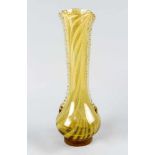 Murano around 1960Murano around 1960, glass vase in transparent yellow colours round shape with long