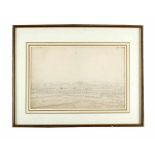 Vienna 1815,monogrammed ASVienna 1815, double drawing with view from the Glacis to Vienna