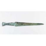 Ancient DaggerAncient Dagger, bronze with canted blade and handgrip, mediteranian origin, signs of