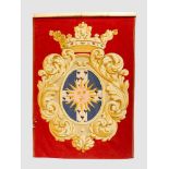 French Gobelin , 18.th CenturyFrench Gobelin, embroidered wool and textile coat of arms in the