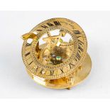 Hatton Garden LondonHatton Garden London, compass with sundial polished brass with roman and