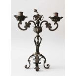 Iron Candelabra,two branches, Austrian 18./19. century30cmThis is a timed auction on our German