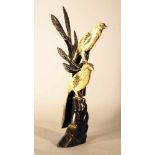 Horn carved sculpture of birds, 20.centuy30cmThis is a timed auction on our German portal lot-