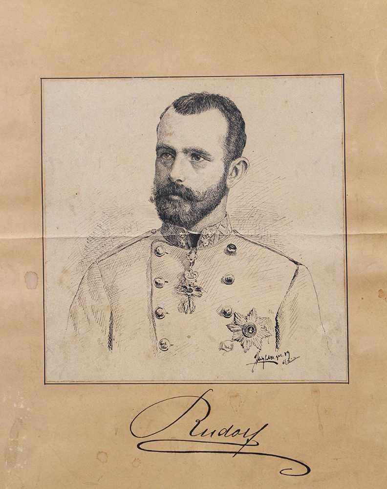 Crown Prince Rudolf of Habsburg Lothringen of Austria Hungary (1858-1889), black ink on paper laid