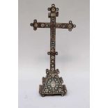 Jerusalem pilgrim cross, olive-wood with mother of pearl, early 19. century30cmThis is a timed