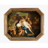 Roman school 18.century, Allegory, oil canvas, framed50x70cmThis is a timed auction on our German