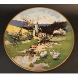 Villeroy und Boch ceramic dish painted, early 20.century35cmThis is a timed auction on our German