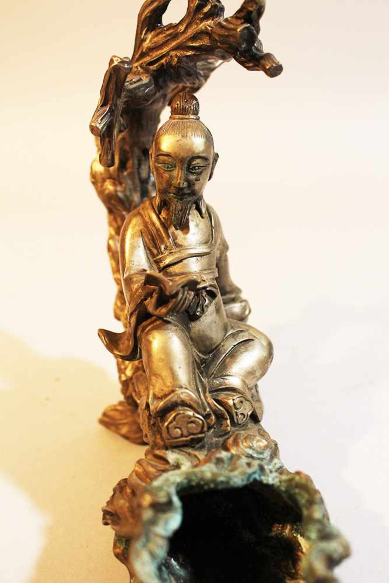Chinese Sculpture, Bronze,silvered, Qing Dynasty20cmThis is a timed auction on our German portal - Bild 3 aus 3