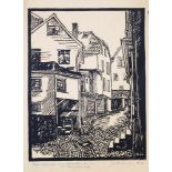 woodcut,street view, on paper, German around 190024x16cmThis is a timed auction on our German portal