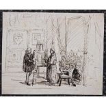 French mid 19. century, Collectors studio, black ink on paper26x18cmThis is a timed auction on our