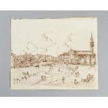 Venetian school,Canal, black ink on paper 18./19.century20x30cmThis is a timed auction on our German