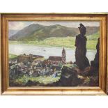 F.Kirnmayer, Dürnstein on the Danube, oil on board,framed50x40cmThis is a timed auction on our