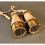 Binocular, leather metal, 20. century15cmThis is a timed auction on our German portal lot-tissimo.