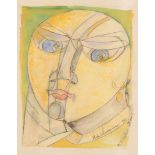 Henri de Warroquier (1881-1970)cubist portrait, pencil and watercolour on paper signed30x20cmThis is