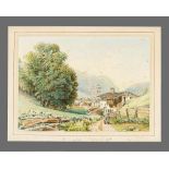 Austrian school 19.century, alpine landscape, watercolour on paper20x16cmThis is a timed auction