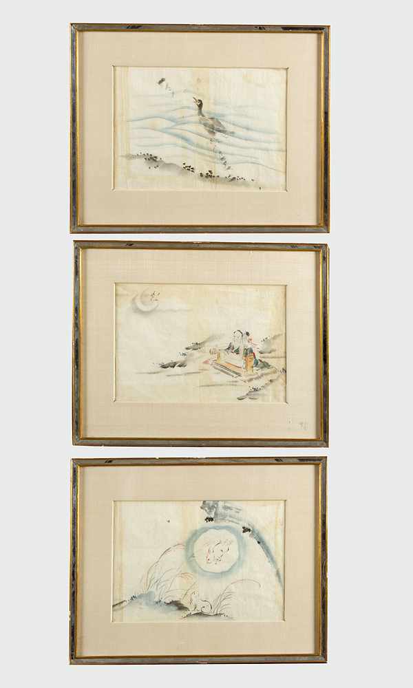 zurückgezogen9 Asian watercolours This is a timed auction on our German portal lot-tissimo.com. View - Image 3 of 3