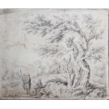 E.H.Pallatin, 18. century, soldiers in landscape, chalk on paper, described reverse20x25cmThis is