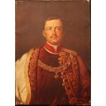 Emperor Karl of Austria Hungary (1887-1922)colour graphic on wooden stretcher80x50cmThis is a