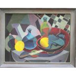 Cubist around 1930, oil canvas,framed,monogram40x50cmThis is a timed auction on our German portal
