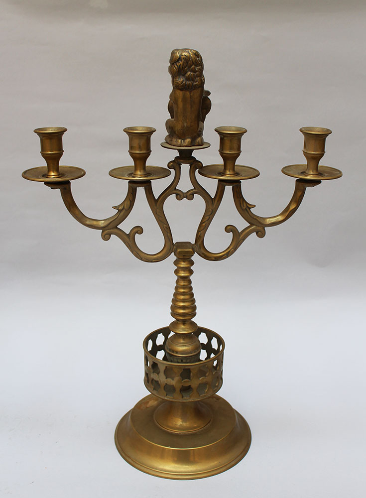 Pair of Bronze Candelabras, 19. century35cmThis is a timed auction on our German portal lot- - Image 3 of 3