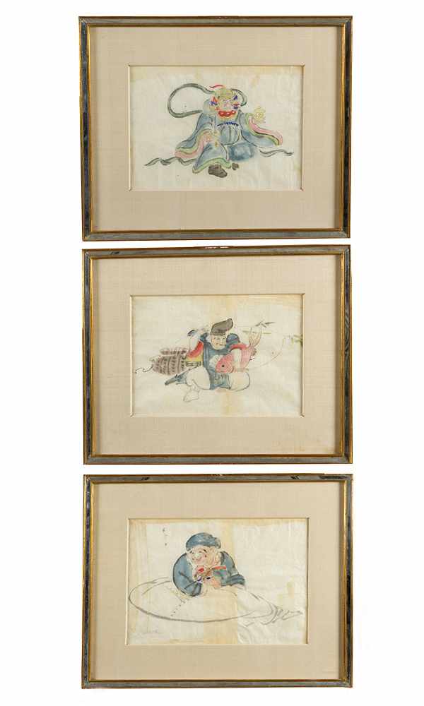 zurückgezogen9 Asian watercolours This is a timed auction on our German portal lot-tissimo.com. View - Image 2 of 3