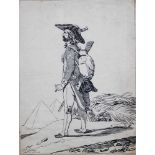 Pieter George Westenberg (1791-1873)in front of the pyramids, black ink on paper signed and dated