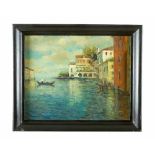 Italian Artist around 1920, Villas by the sea,Oil on Canvas,framed25x30cmThis is a timed auction