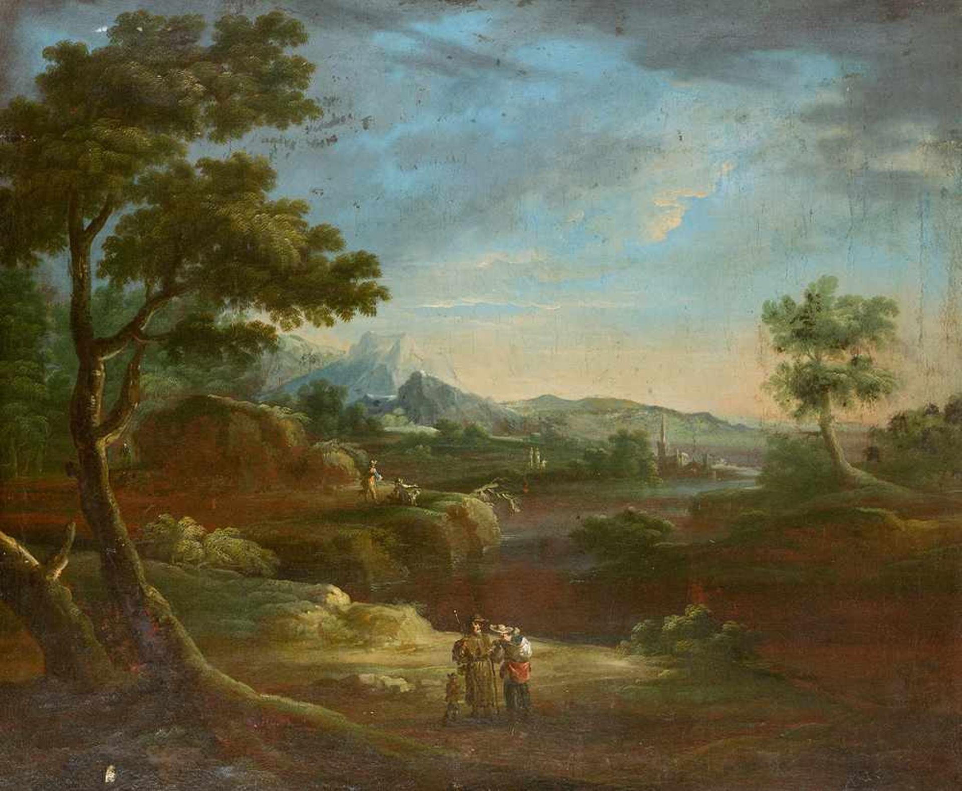 Antonio Francesco Peruzzini (1643-1724) – circle. Travellers in landscape. Oil on canvas 92x110cm - Bild 2 aus 3