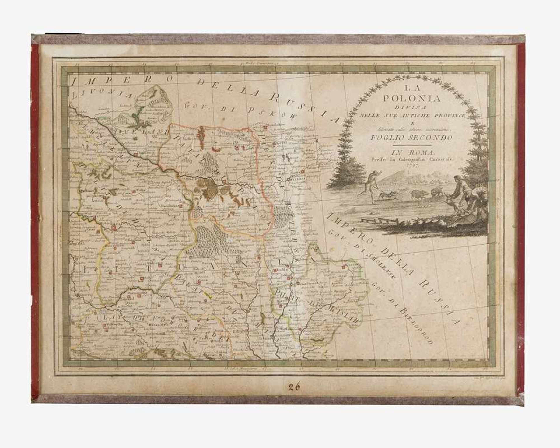 Four printed maps, of different countries, Swiss, Poland, and America, by different cartographers - Bild 2 aus 3