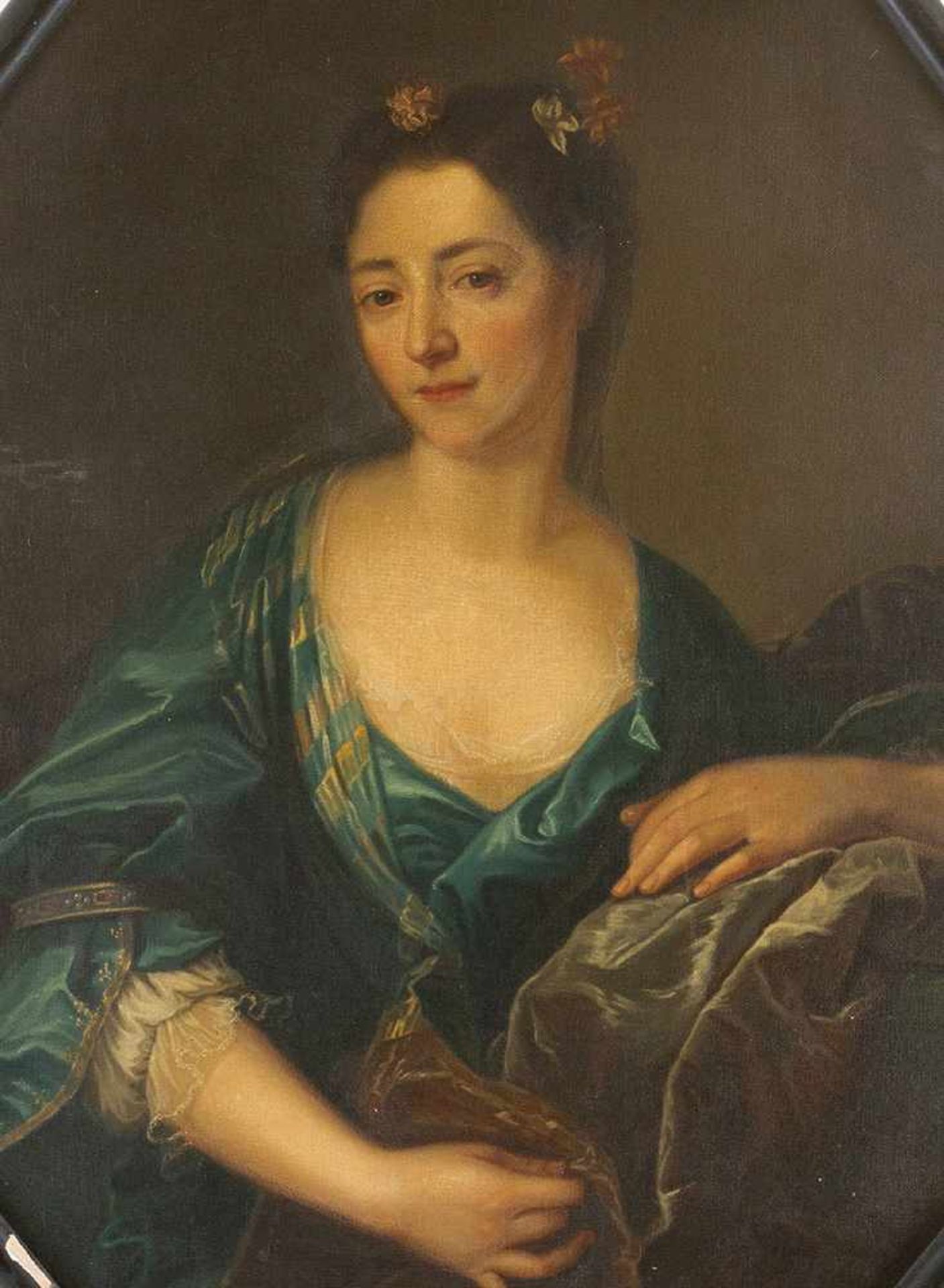 Allan Ramsay (1713-1784)- attributed. Portray of a lady in octagonal frame. Oil On Canvas. 90*70cm - Bild 2 aus 3