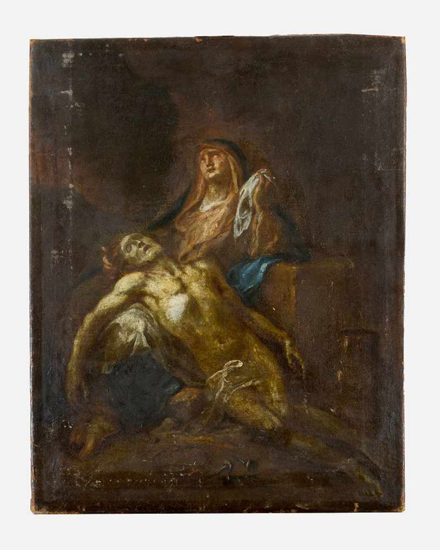 Martin Johann Schmidt (1778-1801)- attributed. Pieta, oil on canvas. 70x55cm