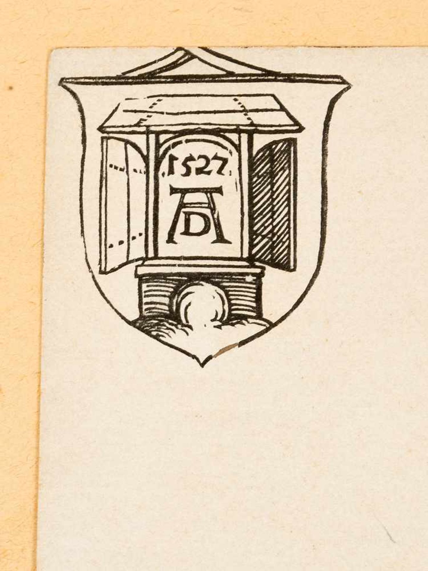 Albrecht Dürer (1471-1528)- Graphic. Woodcut on Paper. Portrait of a men. Upper left monogrammed and - Bild 3 aus 3