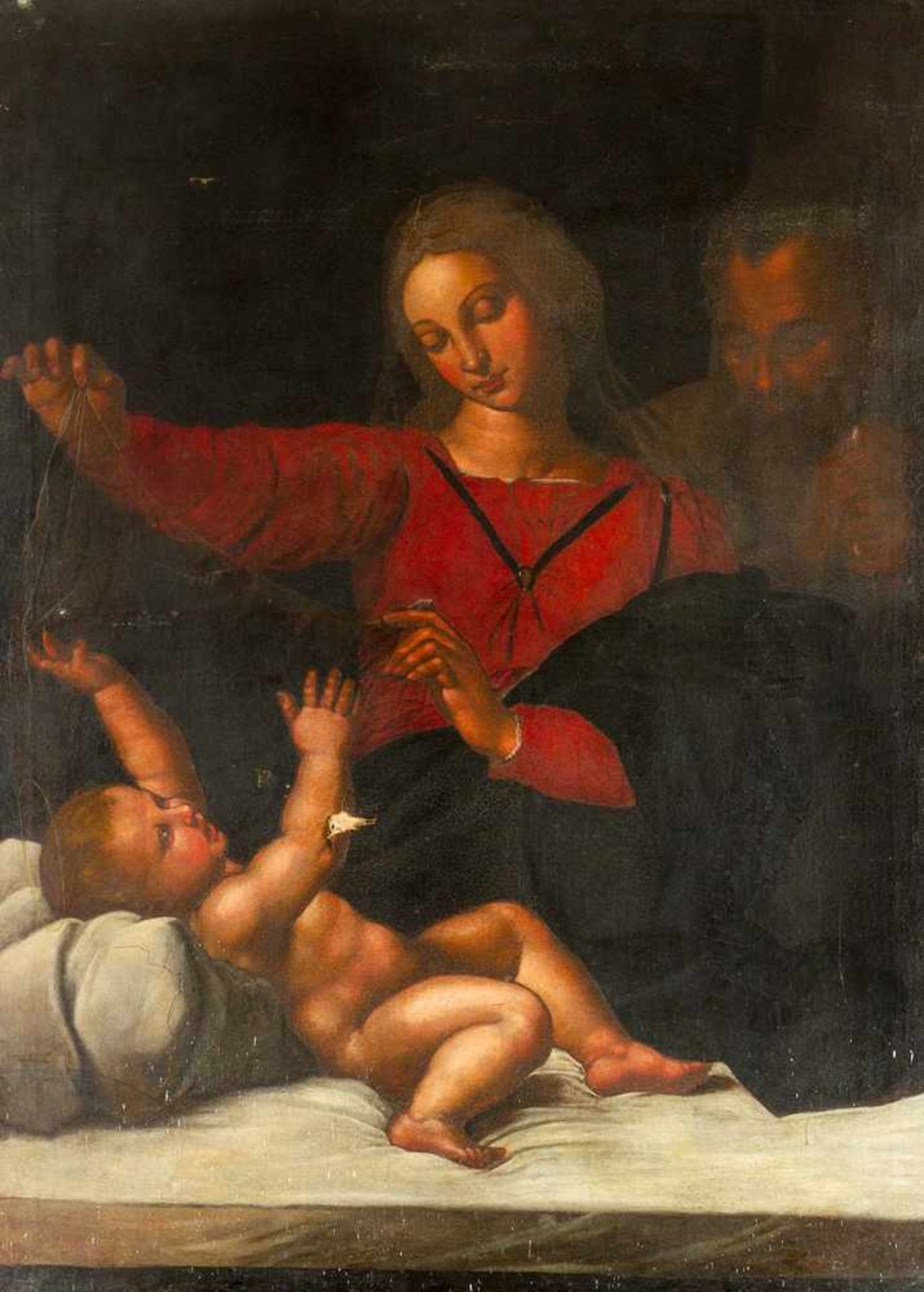 Italian school 17th century. The holy family. Oil on canvas. 122*89 - Bild 2 aus 3