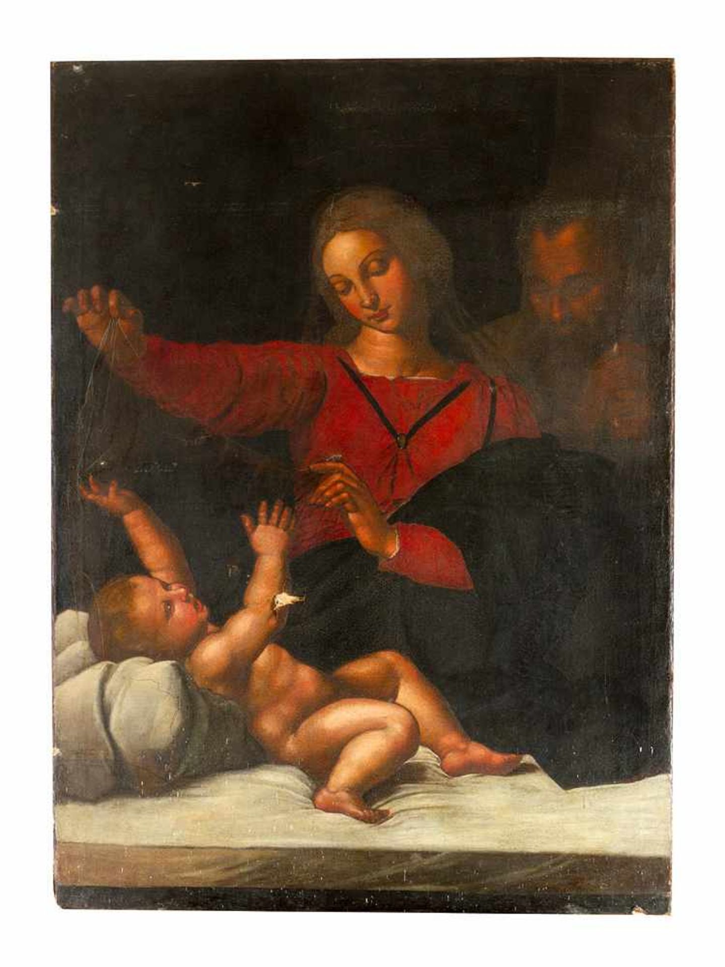 Italian school 17th century. The holy family. Oil on canvas. 122*89